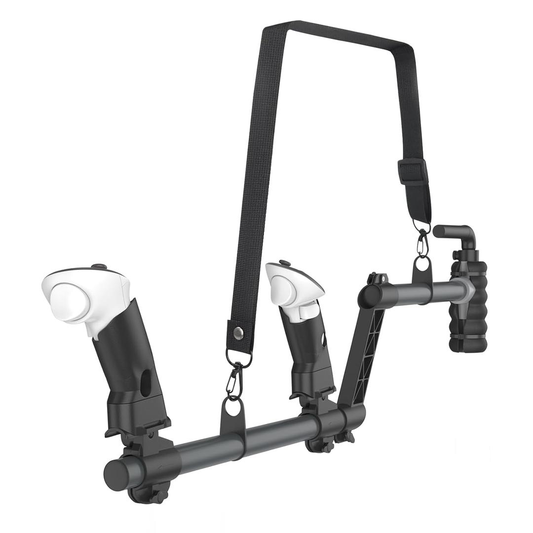 IMAYCC VR Gun Stock for Meta Quest 3/Quest 3S, Compatible with Gun Stock for Quest 2 Controller Grips for Enhance Stability and Control Magnetic Stock Rifle Adapter