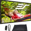 Elite Screens DIY Dual Screen, Indoor/Outdoor Portable Projector Screen, 220-inch 16:9, Movie Home Theater Front Rear Projection Screen with Grommets, Ropes, Carry Bag, Hang Anywhere, DIY220H1-DUAL