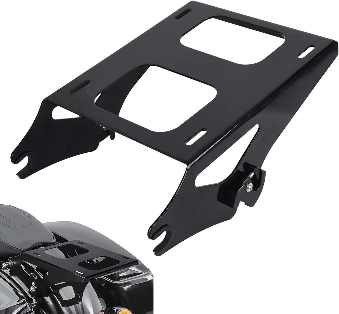 Tour Pack Mount, Tour Pack Bracket, Black Detachable Two Up Tour Pak Pack Mounting Luggage Rack for Harley Touring CVO Street Glide Road King Road Glide 2014-2025 Electra Glide Standard 2019-2022