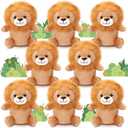 Arrowbash 8 Pcs 9 Inches Lions Stuffed Animal Bulk Lion Party Favor Lion Plush Toys for Boys Girls Birthday Party Favor Savanna Forest Parties Decorations