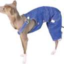 Italian Greyhound Overalls Denim Jumpsuit Blue Pet Jeans Onesies Apparel Puppy Costumes for Dogs ,L