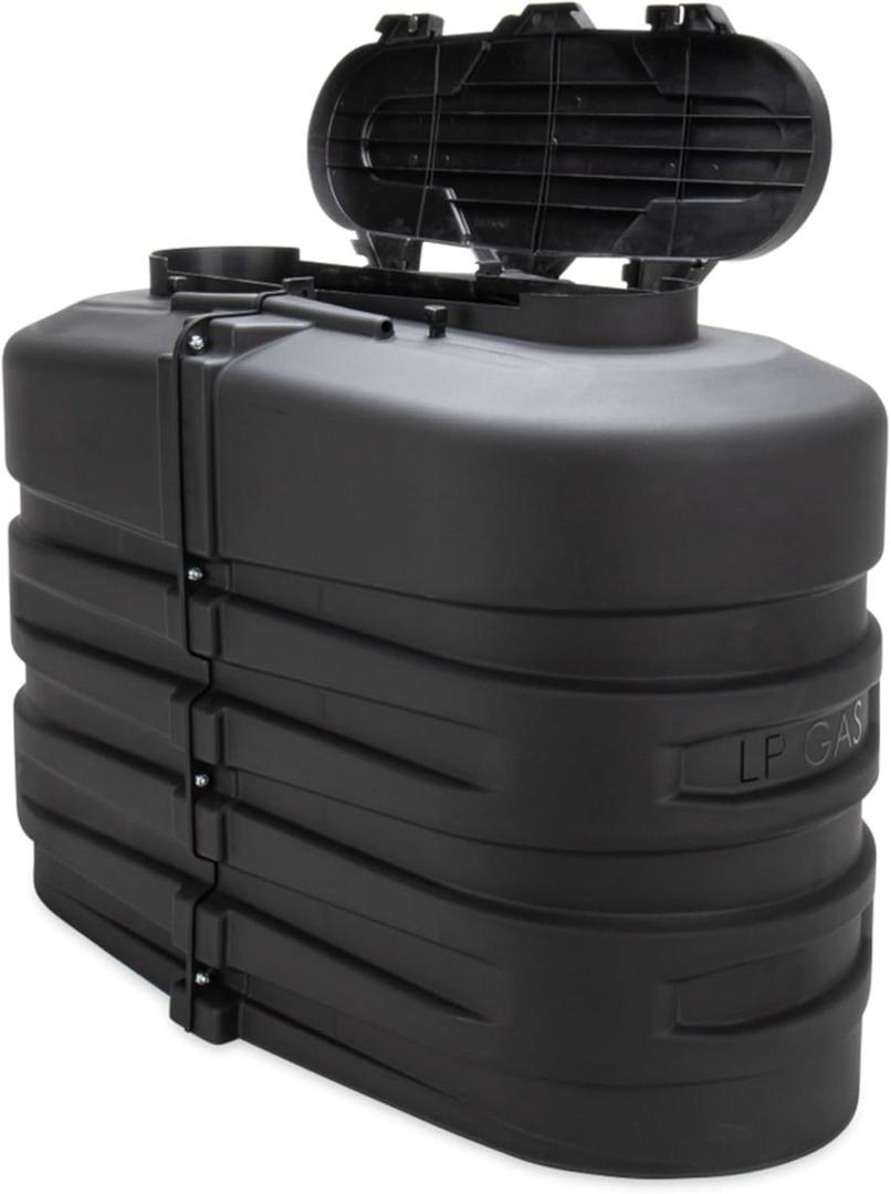 Camco 50502 Double RV Propane Tank Cover - 20 lb., Black