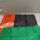 ASUNO Afghanistan Flag 3  5 Feet Polyester Afghan National Banner with 2 Brass Grommets Double Side Vivid Color Fade Resistant for Outside Garden Lawn Patio