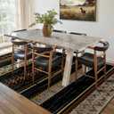 BESTSWEETIE 5x7 Area Rugs for Living Room Washable Moroccan Farmhouse Neutral Geometric Low Pile Non-Slip Soft Print Pattern Rug for Bedroom Kitchen Dining Room Entryway Black/Red/Brown/Cream/Yellow
