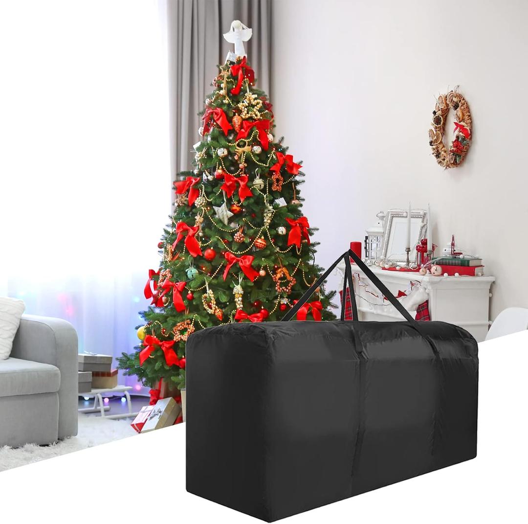 Christmas Tree Storage Bag, For 12 ft Disassembled Holiday Tree, Heavy Duty Xmas Holiday Tree Bag with Durable Handles & Dual Zipper (173*76*51cm)