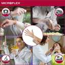 Ansell Microflex Derma Free DF-850 Disposable Smooth Vinyl Gloves for Food Prep & Handling - Medium, Natural (Case of 1000)