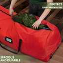 Holiday Cheer Christmas Tree Storage Bag with Wheels  Heavy Duty Christmas Tree Bag Fits Up to 7.5ft Tall Artificial Christmas Tree, Waterproof, Durable Handles & Zipper  Xmas Tree Storage Bag (Red)