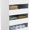 ClosetMaid Modular Storage Unit with 4 Drawers, Wood Closet Organizer, Stacking, Full Backer, Storage, Decorative Trim, White