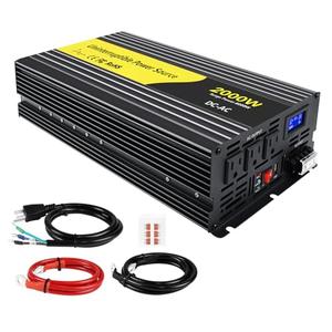 VOONKE 2000W Sump Pump Battery Backup Power System Basment Protection Sump Pump Inverter with LCD Display and Automatic Battery Backup Switching for Basement Emergency and Power Outage Backup (Black)