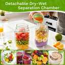 2 x Salad Container with Side Opening, Leak-Resistant Design with Dressing Cup & Lid, Dishwasher & Freezer Safe for Office, Travel & Outdoors (green)