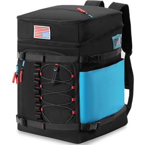 65L Ski Boot Bag Backpack for Ski Helmet, Gloves, Snowboard & Skis Accessories, Large Waterproof Snowboard Ski Boot Travel Backpack for Men,Women and Youth (Blue)