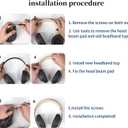 Studio Pro 2023 Replacement Headband & Hinge Replacement for Studio Pro 2023 Headphone,Durable Parts Accessories Repair Kit Set (Black)