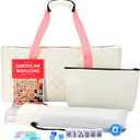 Jongyance American Mahjong Tile Set with Carrying Bag, 166 White Tiles, 4 Racks with Pushers, Mahjong Set for Beginners