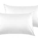 Warmstar 100% Cotton Toddler Pillowcase Set of 2, 600 Thread Count 13x18 Toddler Pillowcases Soft & Breathable, Cotton Travel Pillow Case Cover 13"x 18" with Envelope Closure,White