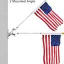 WAENLIR Two Position Stainless Steel Flag Pole Holder 1-1/4 inch, Heavy Duty and Rust Free Flag Mounting Bracket for House 1 1/4 inch (1.25 inch Inner Diameter)