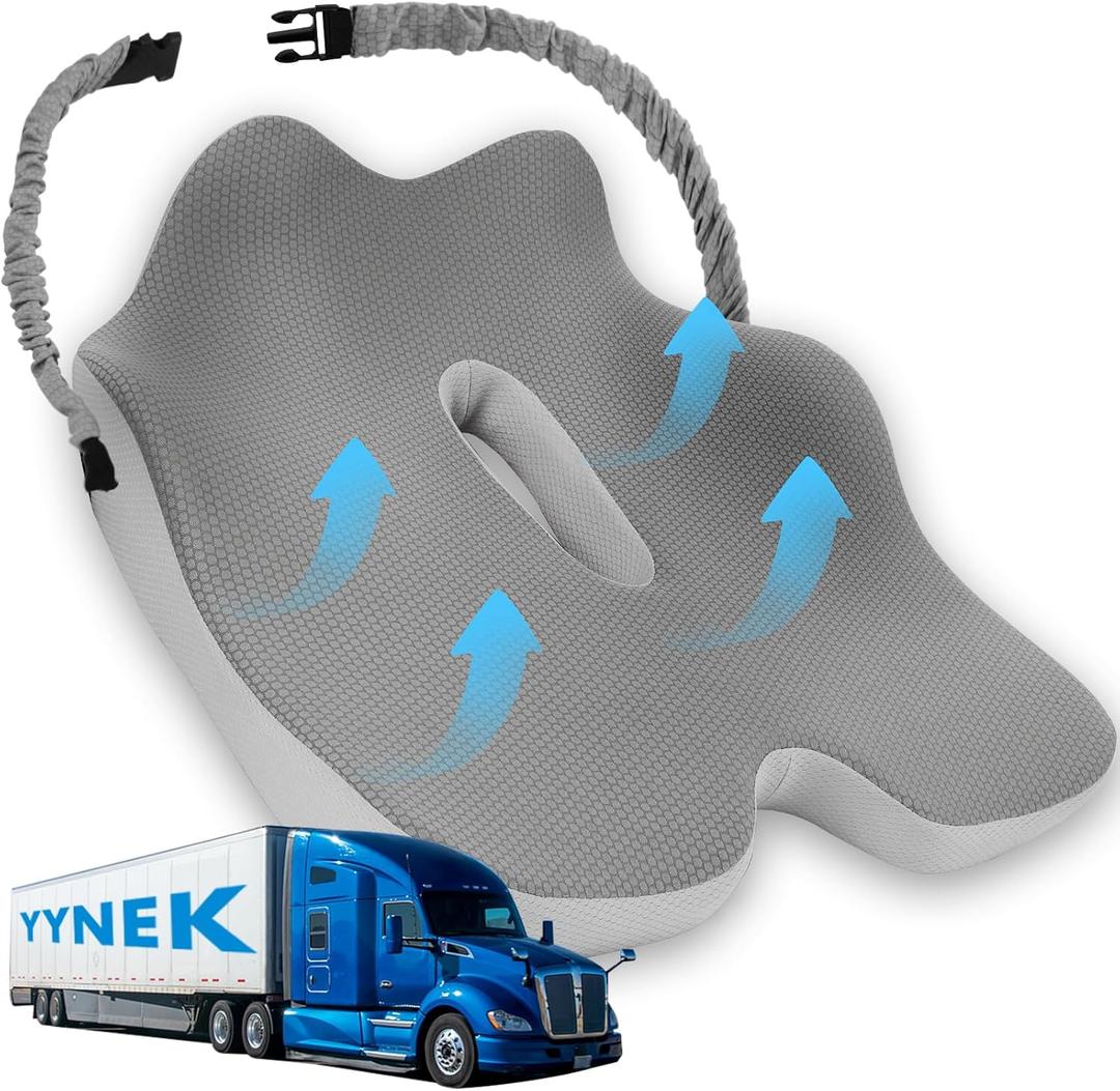 X-Large Seat Cushion for Truck Driver, Upgraded Truck Seat Cushion for Long-Term Driving Back Support & Pain Relief, Greater Memory Foam with Non-Slip Washable Cover, Relieves Truck Car Sitting & Pain X-Large Seat Cushion for Truck Driver, Upgraded Truck Seat Cushion for Long-Term Driving Back Support & Pain Relief, Greater Memory Foam with Non-Slip Washable Cover, Relieves Truck Car Sitting & Pain