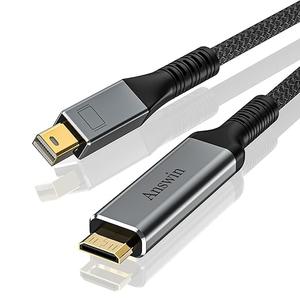 Displayport to Mini HDMI Cable 4K Unidirectional 3Ft 2K@60Hz Thunderbolt 2 to Mi-ni HDMI Cable for MacBook, Surface Pro/Dock to KYY, ARZOPA, VILVA, MNN Portable Monitor (Not HDMI)