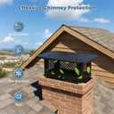 Stanbroil 10" x 19" Chimney Cap, Fireplace Chimney Cover for Outside Adjustable Bottom to Fit Existing Clay Flue Tile Sizes, Chimney Flue Rain Caps