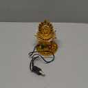 Electric Diya LED Diya Layer Light for Pooja Mandir - Golden Plastic Light for Home Temple Decor, Diwali Decoration, Durable & Easy to Use (OM Deluxe, 1 Layer)