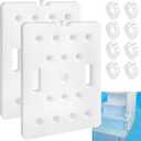 2 Pcs Swimming Pool Ladder Weights, White HDPE Step Stair Weights Universal Water Sand Anchors Bin Stabilizers with 8 Adjustable Straps for Above Ground or Inside Pools Easy Step System