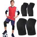 obmwang Volleyball Knee Pads and Volleyball Arm Pads Set for Kids Youth Volleyball Yoga Dance Football Basketball Running, Large
