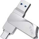 SSK 128GB USB C Flash Drive Dual Drive 2 in 1 OTG USB A 3.2 Gen 1+ Type C Memory Stick Thumb Drive, Thunderbolt Pendrive up to 200MB/s Transfer Speed Photo Stick for Android Phones/Tablets/Mac/Laptop