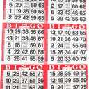 6 on Red Bingo Paper Cards - 500 sheets - 3000 cards