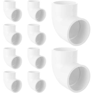 10PCS 1-1/2 PVC Fittings 90 Degree Elbow 2 Way PVC Pipe Fittings Right Angle Elbow PVC Adapter Furniture Build Grade PVC Pipe Adapter Fittings SCH40 PVC Corner Fittings