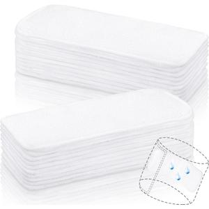 Tondiamo 20 Pieces Dog Diaper Pads Washable Reusable Replaceable Diapers Liner Pads for Small Medium Dog (Male, Medium) White