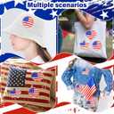 2 x 4th of July Iron On Patches Chenille Patches Independence Day American Flag Patriotic Iron On Patches for Hats Clothes Jacket Backpack Jeans Pants Dress (Star,Circle,Heart)