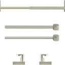 Magnetic Curtain Rods for Metal DoorsNo tools required Easy to use,Multi-Use Adjustable Appliance for Windows Iron Steel Places,Kitchen and bathroom supplies,09-16 Inch4 Pack,Nickel