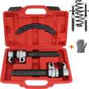 Coil Spring Compressor Tool Automotive 2 pcs Heavy Duty Macpherson Strut Spring Compressor Set with Safety Bracket for Car Truck ATV UTV, 2200 LB Capacity, Coil Spring Compression Tool