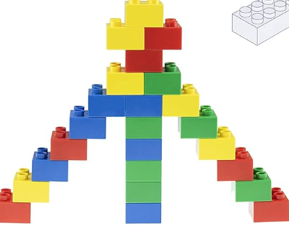 Best Blocks Big Blocks Set, Large Building Blocks for Ages 3 and Up, 100% Compatible with All Major Brands, Classic Colors, 204 Pieces