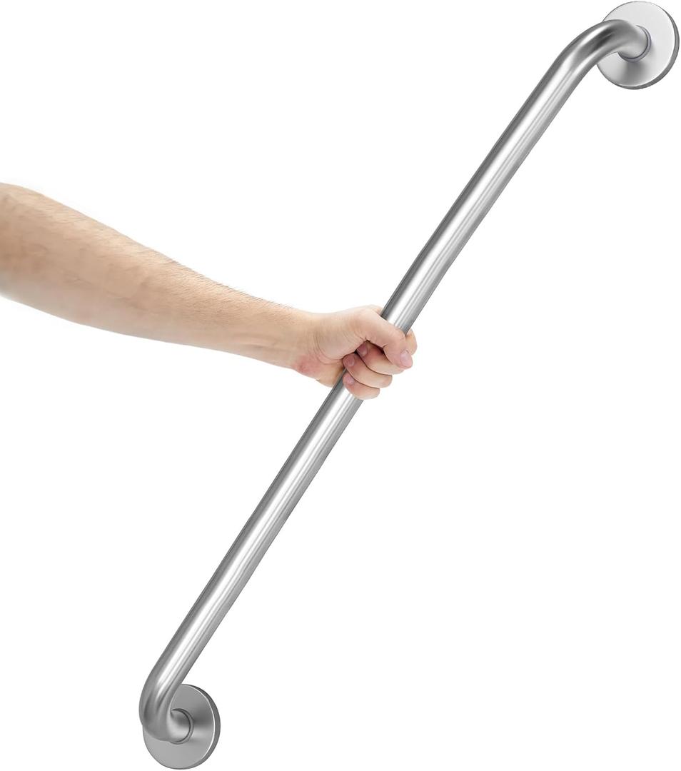AmazerBath Grab Bar for Bathtubs and Showers - Anti Slip, 36" L x 1.25" D, Stainless Steel, Senior and Handicap Accessible, Holds 500LBS