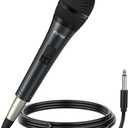 Fifine Karaoke Microphone, Dynamic Vocal Microphone for Speaker, 6.35MM Wired Handheld Mic with On and Off Switch and 14.8ft Detachable Cable-K6