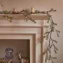 BAOLITVINE Christmas Pine Garland with Timer 6FT, Lighted Vine Garland Battery Operated with 48 LED Lights for Fireplace Mantle Table Wall Christmas Decorations Inside Outside