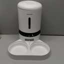 PETLIBRO 5L Automatic Cat Feeder for 2 Cats, 5G&2.4G Wi-Fi Programmable Cat Food Dispenser with Dual Stainless Steel Bowls, Airtight Lock Fresh Technology, Low Food Sensor (White)