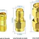 Superbat SMA Male to SMA Female Bulkhead RF Coaxial Cable RG8X Cable 15ft + 3pcs RF Coax SMA Adapter Kit for SDR Antenna Ham Radio,3G 4G LTE Antenna,ADS-B,GPS etc.