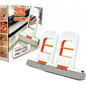2Packs Foldable Mini Kitchen Brush Mop & Counter Cleaner, All-in-1 Lazy Cleaning Tools for Small Space Cleaning Only with Self-Squeeze Sponge,No-Touch Dirty Water,Gift Ready with Guide-1 Pack