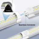 ELEKICO 6 Pack 50w 4ft Led Shop Light, Super Bright 7500lm 5000k V Shape 4' Led Shop Lights, Linkable 4 Foot Led Shop Lights for Garage Warehouse, Supermarket, Basement, Barn, Storage Area