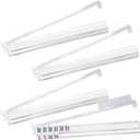 Goldge Mahjong Racks with Pushers Set of 4, Clear Acrylic All-in-One Mahjong Pushers and Racks, Transparent American Mahjong Tile Racks, Durable Lightweight Mahjong Accessories, 19.69 inches x 4.92 inches