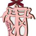 Ballerina Christmas Ornament 2025 - Wooden Pointe Shoe Ornaments for Tree - Ballet Slipper Gifts for Teen Girls, Women, Ballet Dancer Gifts for Dance Teachers, Instructors, Students