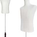 Male Mannequin Torso with Stand, 61"-78" Height Adjustable Body Dress Form Mannequin Body for Clothing Retail Sewing Shop, Male Without Hand