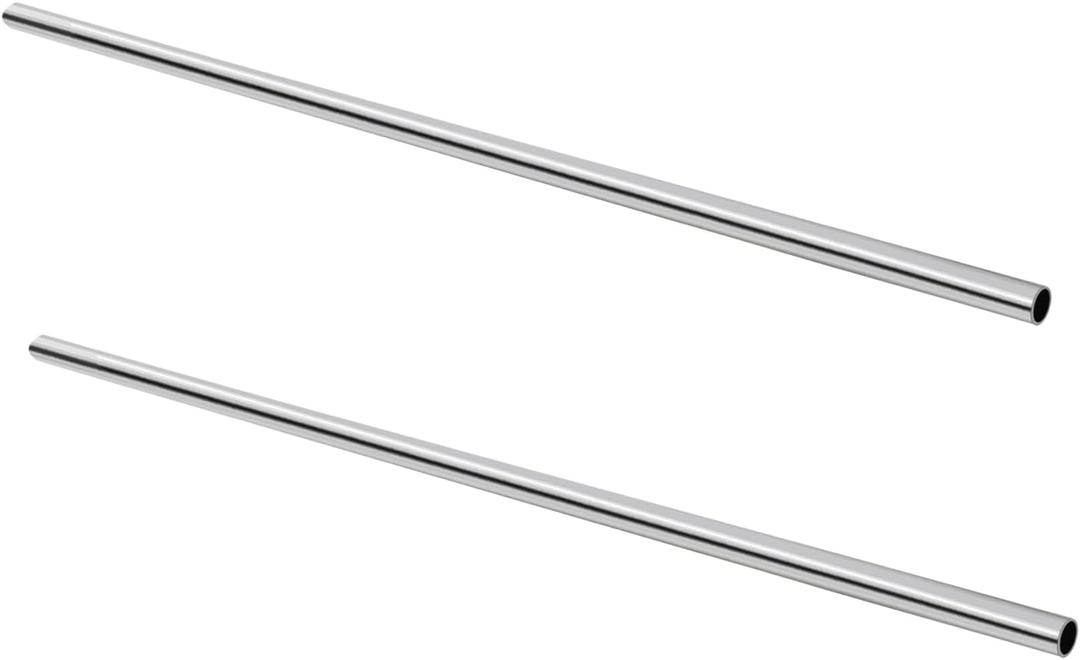 GeilSpace 3/8" OD 304 Stainless Steel Tube, 18 inch Length, Round Metal Weldable and Cuttable Pipe, Straight Metal Tubing for DIY Furniture, Industrial Decor and Construction (3/8"OD-18"-2PCS)