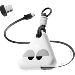 10000mAh Tape Charger, 22.5W Portable Charger Power Bank Fast Charging, USB-C in and Out Travel Essentials Battery Bank, Power Bank with Cables Compatible with iPhone 16 15 Samsung Android Phones