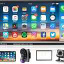 Podofo Car Stereo Double Din Car Radio 7 Inch MP5 Player with HD Touch Screen Digital Display Bluetooth Multimedia Support PhoneLink USB SD Aux-in 2 Din Autoradio with Backup Camera