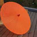 Plain Bamboo Parasol Umbrella for Weddings, 33 Inch Diameter, Sun Protection, DIY Decor, Photo Props(Orange), Diameter: 33 inches, Length: 23 inches