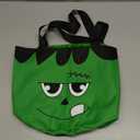 Halloween Trick or Treat Candy Bags LED Light Up Pumpkin Bucket, Collapsible Reusable Candy Basket, Fabric Gift Goody Bags for Kids Halloween Party (Cyan)