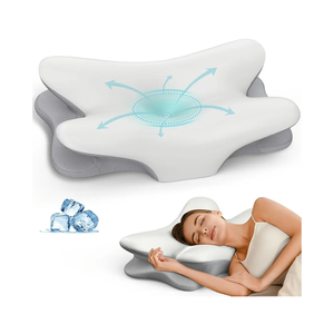 Cervical Neck Pillow for Pain Relief - Ergonomic Side Sleeper Pillow for Neck Support, Cooling Memory Foam Pillows for Sleeping, Contour Pillow Orthopedic Bed Pillow for Back Stomach Sleepers