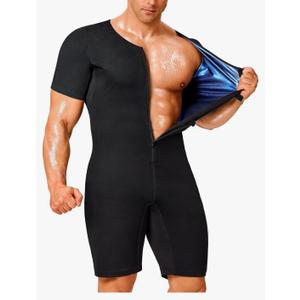 Junlan Sauna Suit for Men Full Body Waist Trainer Sauna Shirt for Working Out, Size: XL